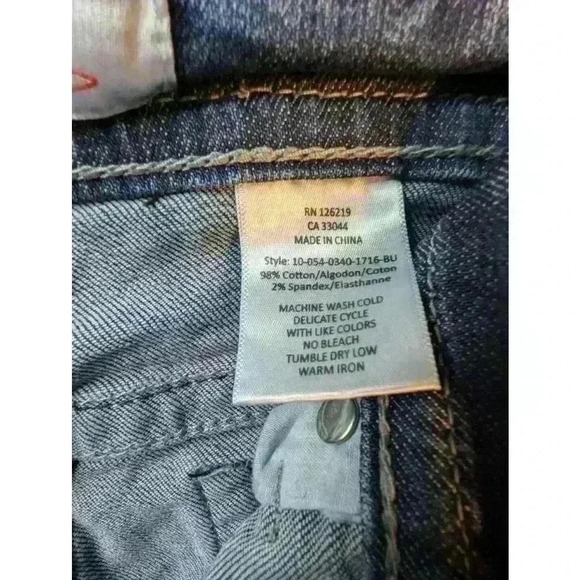 Tin Haul Jeans Blue 31/32 women's boot cut western embellished pockets - Picture 9 of 13